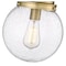 Z-Lite Calhoun Flush Mount, 1-Light, 9 In.W x 10.5 In.H, Heritage Brass/Clear Seedy 7506F9-HBR - alternate 3